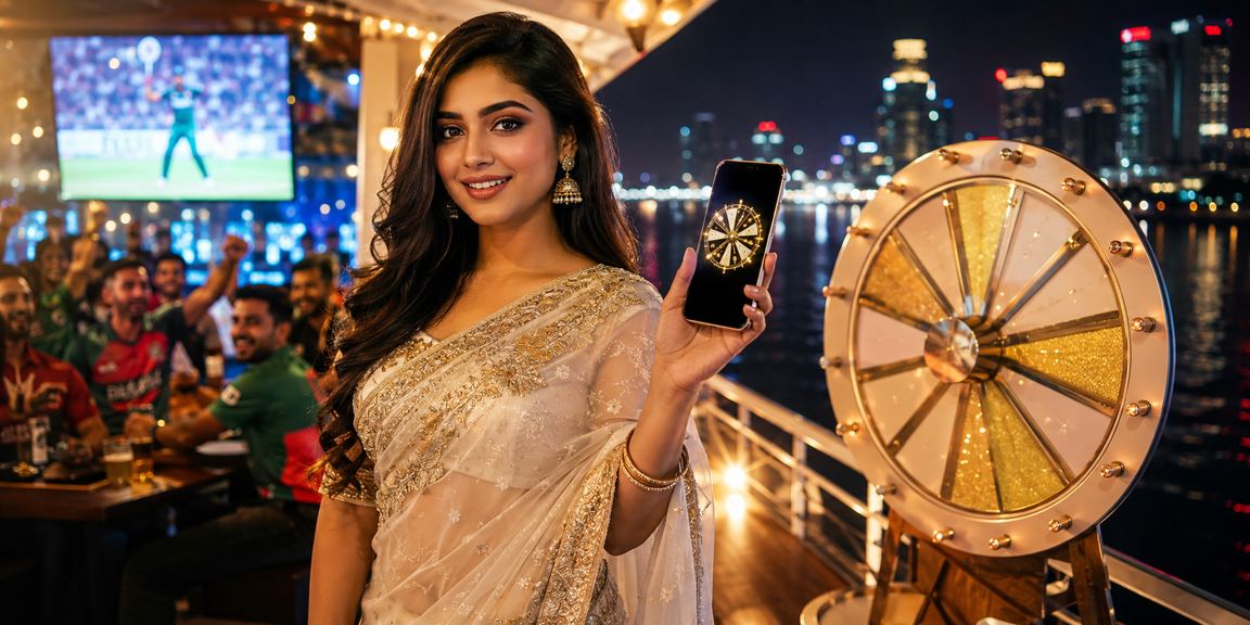ঢাকায় ক্রিকেট বেটিং শাড়ি পরিহিত ব্যবহারকারী